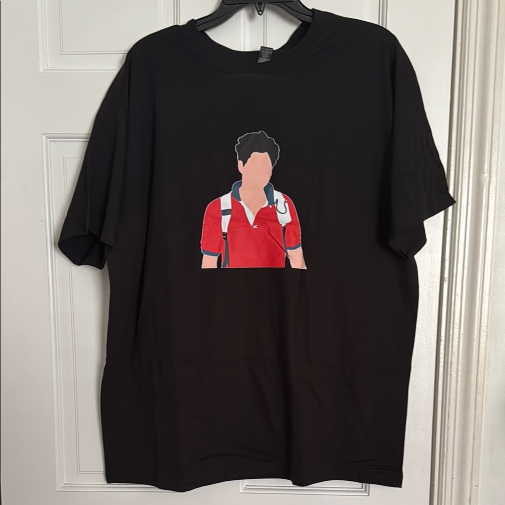 Saint Carlo Acutis Black Graphic T-Shirt SS unisex XL and L canonization 9/7/25!